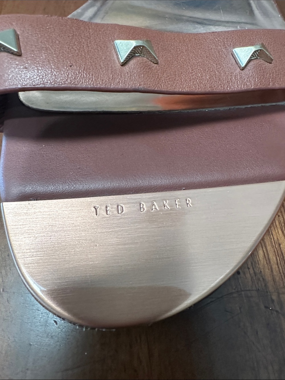 Ted Baker Rose Brown Studded Ankle-Strap Sandals - Picture 7 of 10